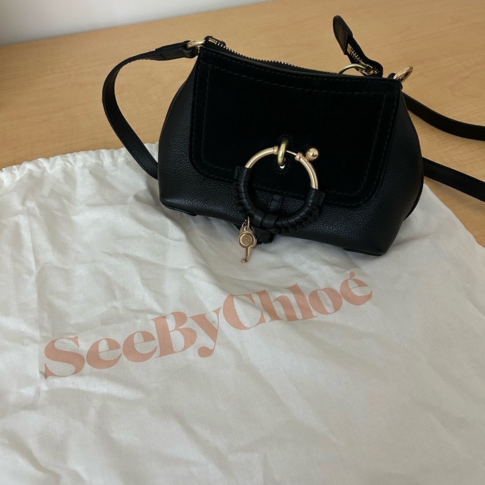 See By Chloe Black Leather Crossbody Bag Joan mini